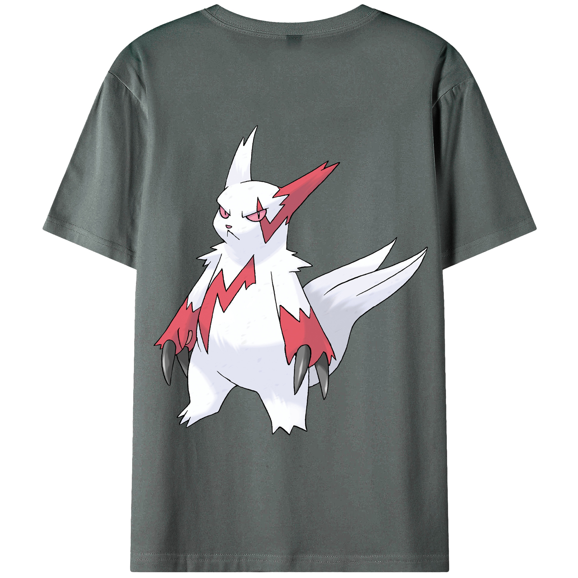 （画像用） ポケットモンスター Pokémon 綿100％ メンズ半袖Tシャツ（バックプリント） 通気性